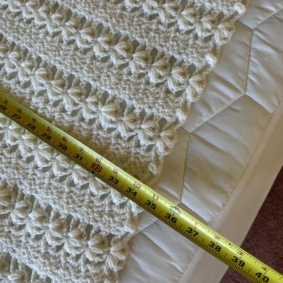Two hand crocheted outfits with a One crocheted blanket
With a Pearl White Yarn - Picture 11 of 16